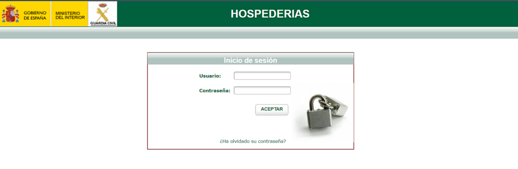 registro de viajeros hospederias guardia civil