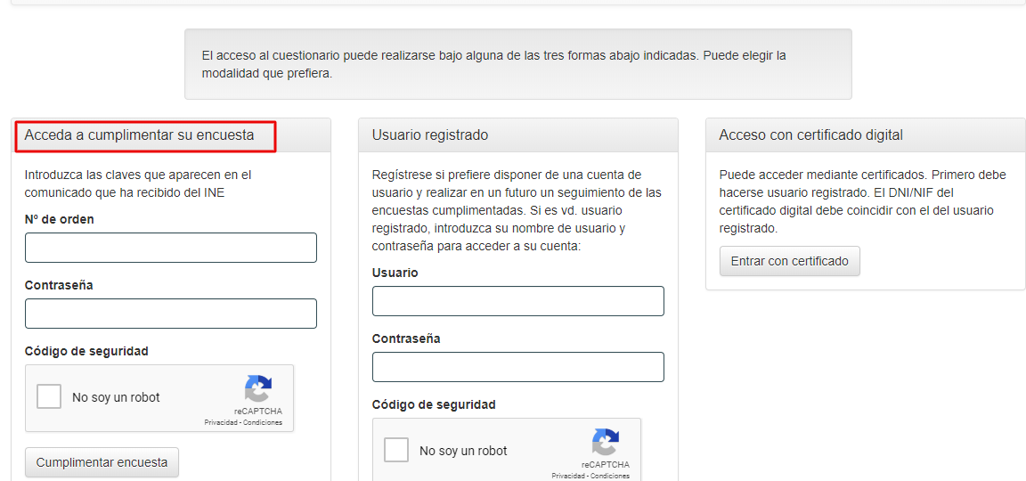 Acceso a IRIA, envío datos ocupación hotelera 